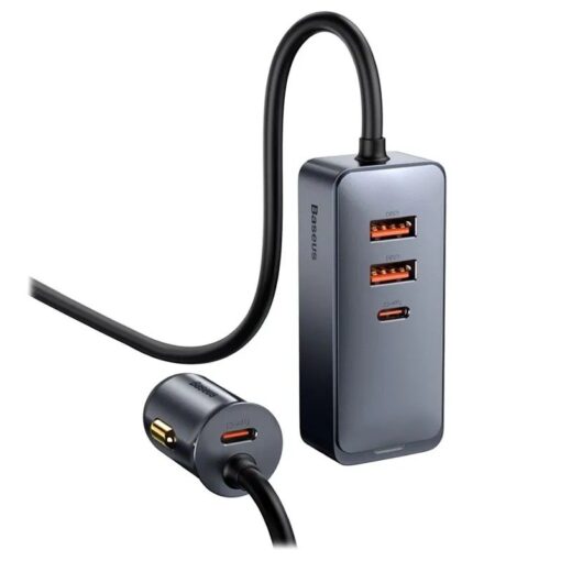 Premium Baseus 120W 4.0 Fast Charging Four Port Car Charger - Image 6
