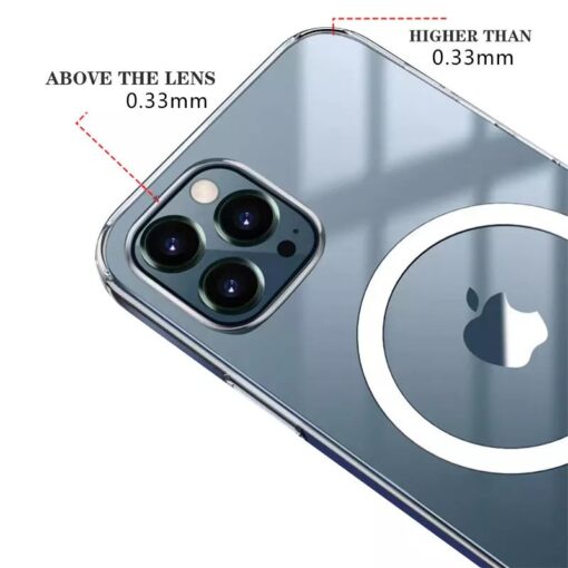 Premium Luxury Metal Plating Camera Protection Clear Back Shockproof Office Design Magsafe Cover for All iPhone 12, 13 and iPhone 14 Series Apple Devices - Image 8