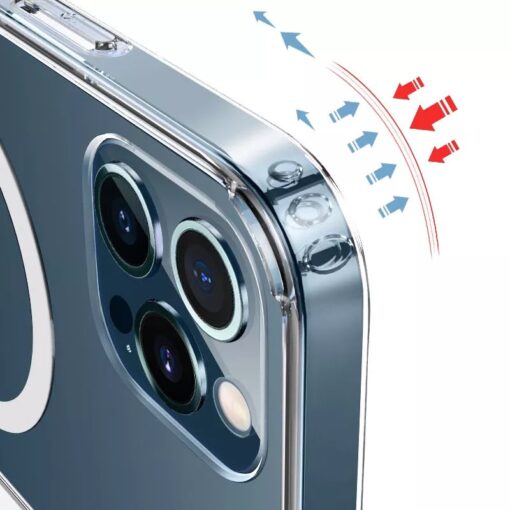 Premium Luxury Metal Plating Camera Protection Clear Back Shockproof Office Design Magsafe Cover for All iPhone 12, 13 and iPhone 14 Series Apple Devices - Image 7