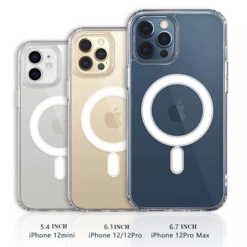 Premium Luxury Metal Plating Camera Protection Clear Back Shockproof Office Design Magsafe Cover for All iPhone 12, 13 and iPhone 14 Series Apple Devices - Image 5