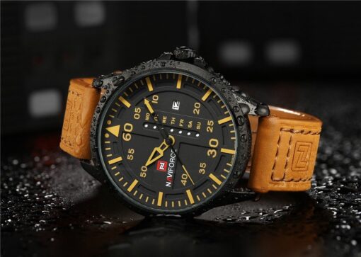 NAVIFORCE Waterproof Military Sport Quartz Men's Watches With Leather Strap - Image 16
