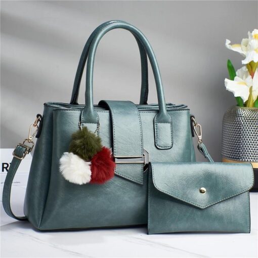 Zsmart Fashion Designer Premium Quality 2 in 1 Tote Ladies Hand Bags Set - Image 6