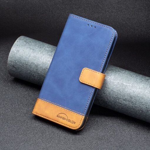 Samsung Galaxy A12 Magnetic Hasp Wallet Skin Feel Leather Flip Cover - Image 4