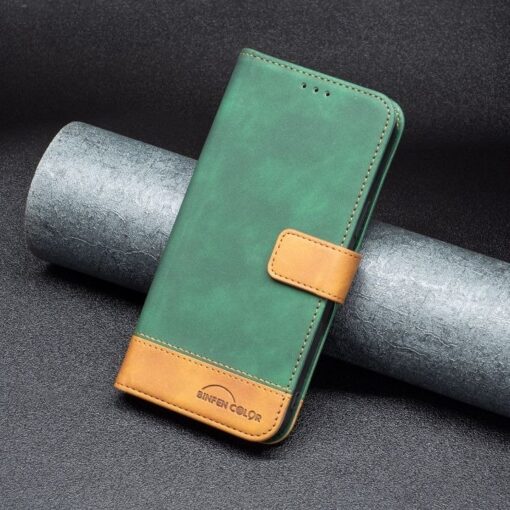 Samsung Galaxy A12 Magnetic Hasp Wallet Skin Feel Leather Flip Cover - Image 9