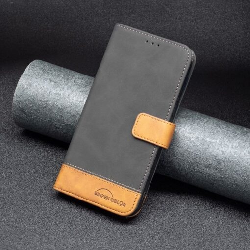 Samsung Galaxy A12 Magnetic Hasp Wallet Skin Feel Leather Flip Cover - Image 10
