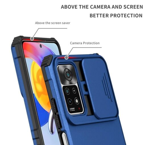 Redmi Note 11/11s Slide  Lens 360 Protective Armored Bumper Case - Image 6