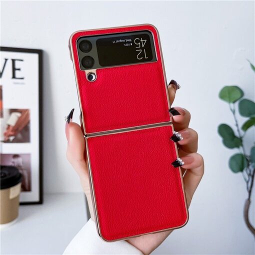 Samsung Galaxy Z Flip Series New luxury Premium Electroplated Eolden Shockproof Fashion Case - Image 11