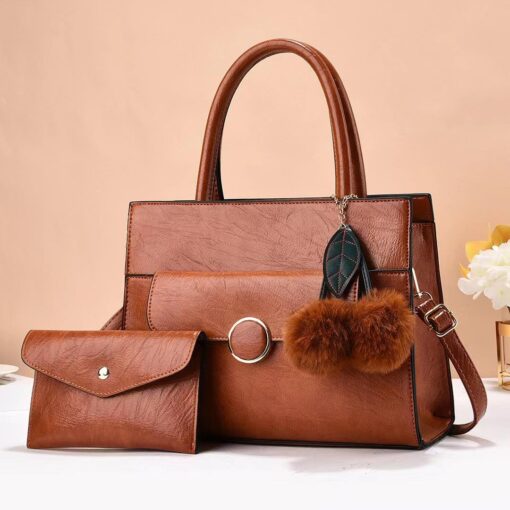 Elegant 2 in 1 Premium Trendy Classic Crossbody Shoulder Leather Versatile Bag. - Image 5