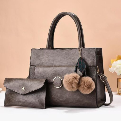 Elegant 2 in 1 Premium Trendy Classic Crossbody Shoulder Leather Versatile Bag. - Image 3