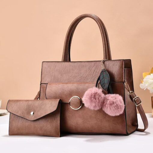Elegant 2 in 1 Premium Trendy Classic Crossbody Shoulder Leather Versatile Bag. - Image 6