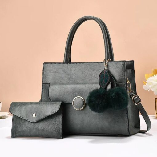 Elegant 2 in 1 Premium Trendy Classic Crossbody Shoulder Leather Versatile Bag. - Image 2