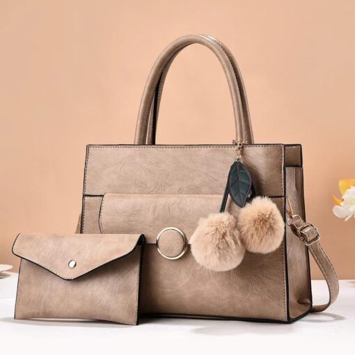 Elegant 2 in 1 Premium Trendy Classic Crossbody Shoulder Leather Versatile Bag. - Image 4