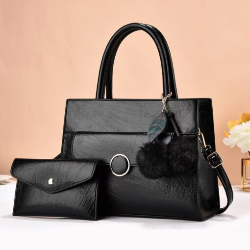 Elegant 2 in 1 Premium Trendy Classic Crossbody Shoulder Leather Versatile Bag. - Image 8