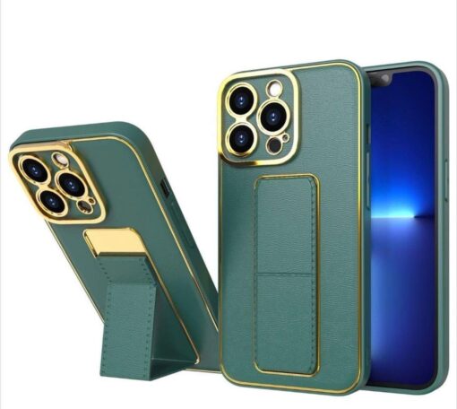 Premium Luxury Leather Case Magnetic Car Mount Holder Wrist Strap Case Kickstand Cover for iPhone Series - Image 22