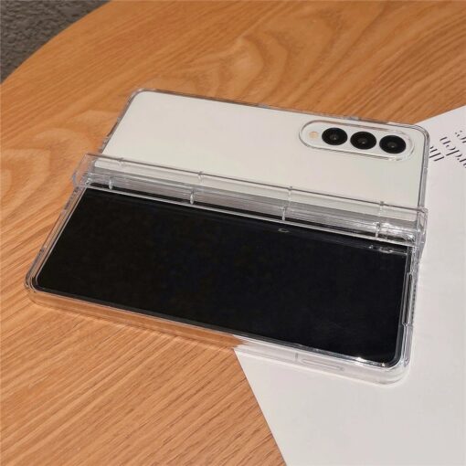 Samsung Galaxy Z Fold 3/Z Fold 4/Z Fold 5 NINKI Crystal Clear Transparent with S Pen Slot Hinge Protective Case - Image 13