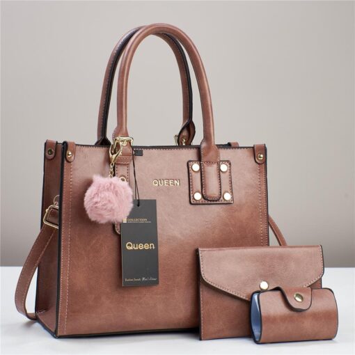 QUEEN 3 in 1 New Fashion Women Shoulder and Hand Bag - Image 2