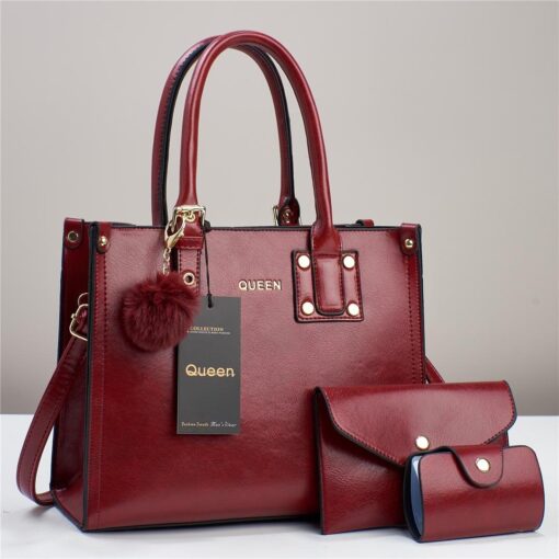 QUEEN 3 in 1 New Fashion Women Shoulder and Hand Bag - Image 3