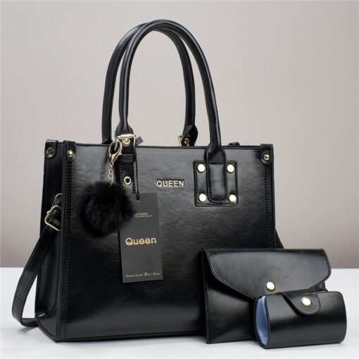 QUEEN 3 in 1 New Fashion Women Shoulder and Hand Bag - Image 5