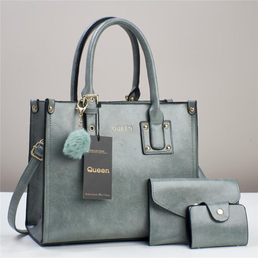 QUEEN 3 in 1 New Fashion Women Shoulder and Hand Bag - Image 6