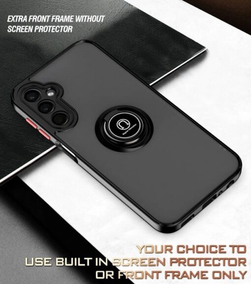 Samsung Galaxy A25/A35/A55 Shockproof Frosted Matte Case With Ring Holder - Image 6