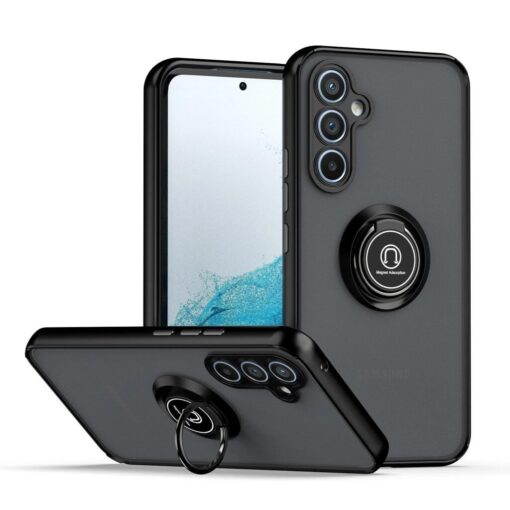 Samsung Galaxy A25/A35/A55 Shockproof Frosted Matte Case With Ring Holder
