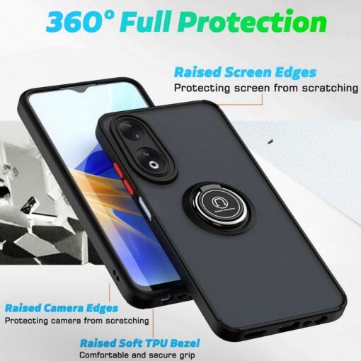 Oppo A58/A78 Series Shockproof Frosted Matte Case With Ring Holder - Image 10