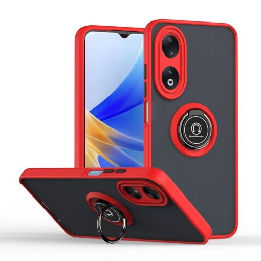 Oppo A58/A78 Series Shockproof Frosted Matte Case With Ring Holder - Image 9
