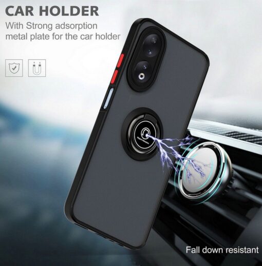 Samsung Galaxy A72/A73 Shockproof Frosted Matte Case With Ring Holder - Image 5
