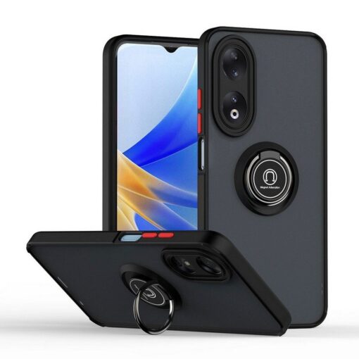 Oppo A58/A78 Series Shockproof Frosted Matte Case With Ring Holder
