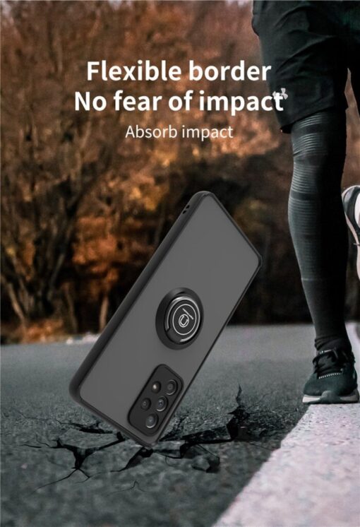 Samsung Galaxy A72/A73 Shockproof Frosted Matte Case With Ring Holder - Image 8