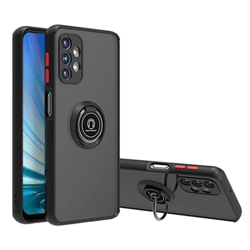 Samsung Galaxy A72/A73 Shockproof Frosted Matte Case With Ring Holder