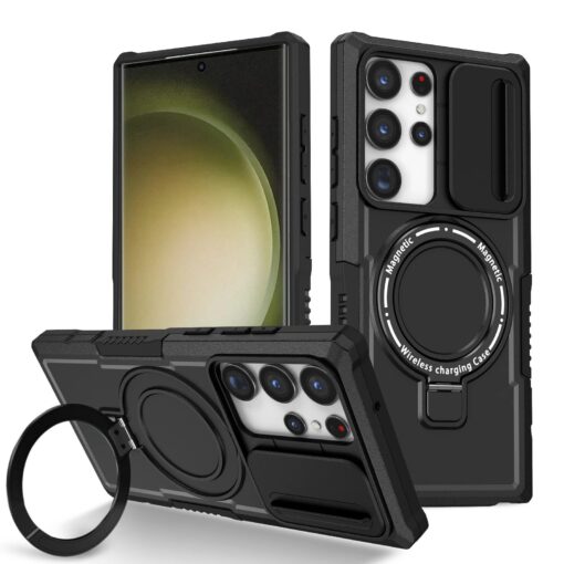 Heavy Duty Protective Sliding Camshield Magsafe Case for Samsung Galaxy S22/S23/S24 Ultra Series