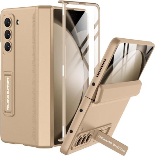 Samsung Galaxy Z Fold 5 Magnetic Adsorption Hinge Holder Protection Phone Case - Image 36