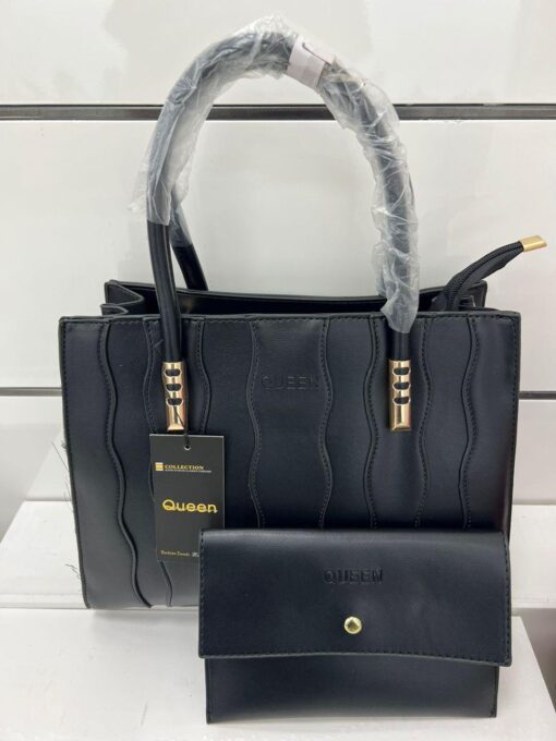 QUEEN WOMEN'S 2PCS Leather Large Capacity Crossbody Bag Purse and Handbag Hobo Set - Image 18