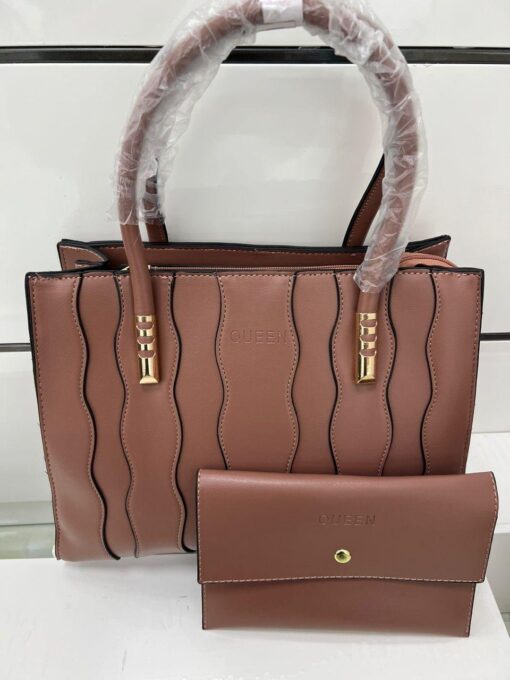 QUEEN WOMEN'S 2PCS Leather Large Capacity Crossbody Bag Purse and Handbag Hobo Set - Image 19