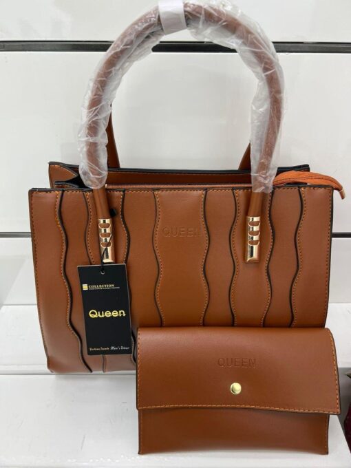 QUEEN WOMEN'S 2PCS Leather Large Capacity Crossbody Bag Purse and Handbag Hobo Set - Image 16