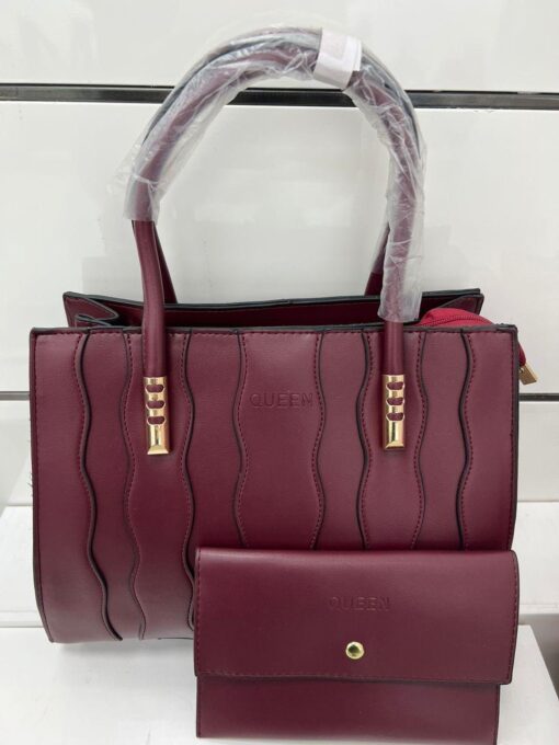 QUEEN WOMEN'S 2PCS Leather Large Capacity Crossbody Bag Purse and Handbag Hobo Set - Image 17