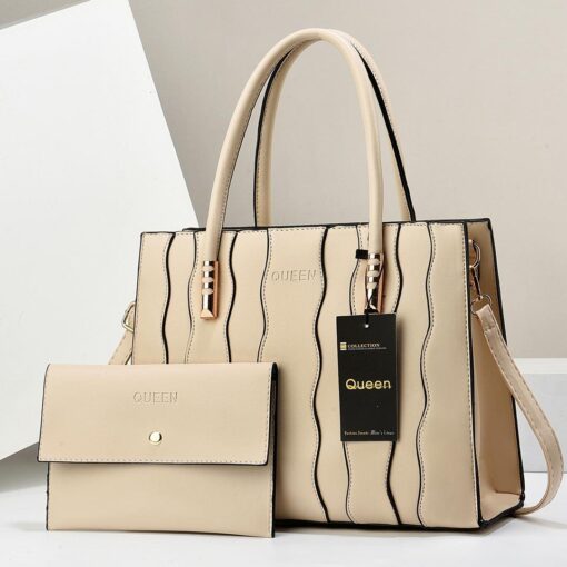QUEEN WOMEN'S 2PCS Leather Large Capacity Crossbody Bag Purse and Handbag Hobo Set - Image 10