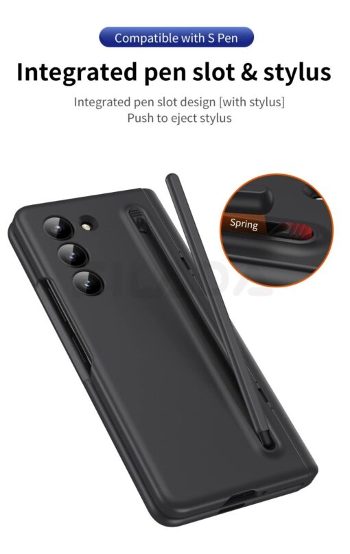 Samsung Galaxy Z Fold 5 & 6 Protective Case with Stylus Holder and Stylus Pen - Image 19