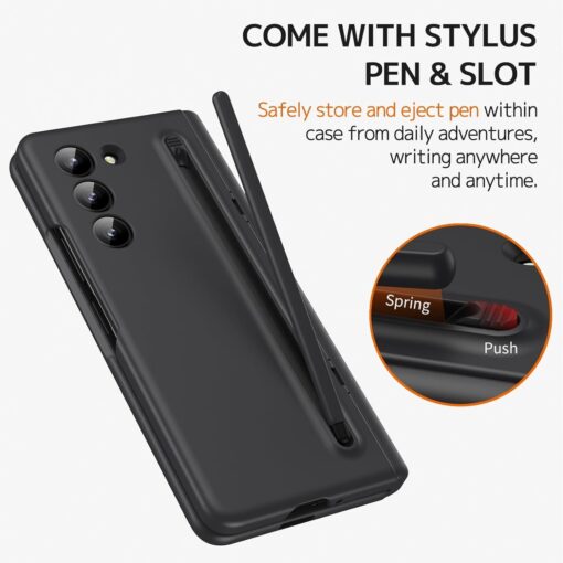 Samsung Galaxy Z Fold 5 & 6 Protective Case with Stylus Holder and Stylus Pen - Image 5