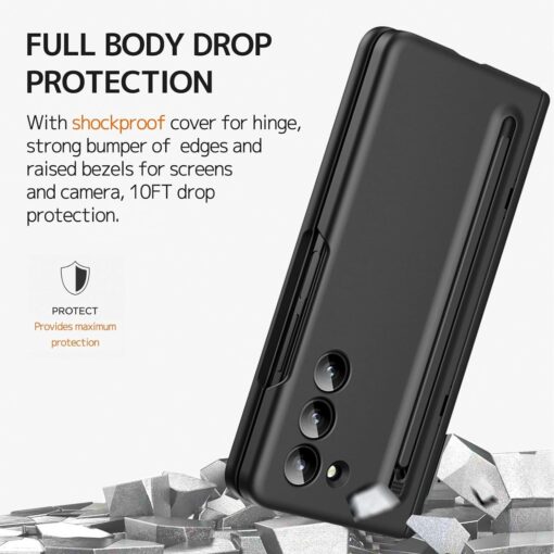 Samsung Galaxy Z Fold 5 & 6 Protective Case with Stylus Holder and Stylus Pen - Image 8
