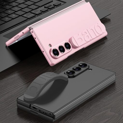 Samsung Fold 6 GKK Matte Finish Slim Band Silicone Protective Case with Finger Strap & Built-in Screen Protector - Image 12