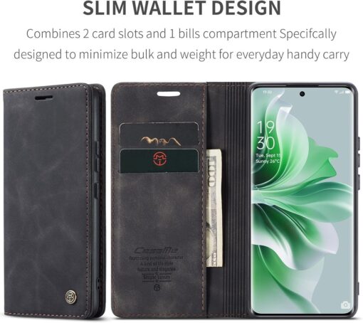 Oppo Reno 11 Pro 5G Series CASEME Premium Quality Leather Flip Cover - Image 11