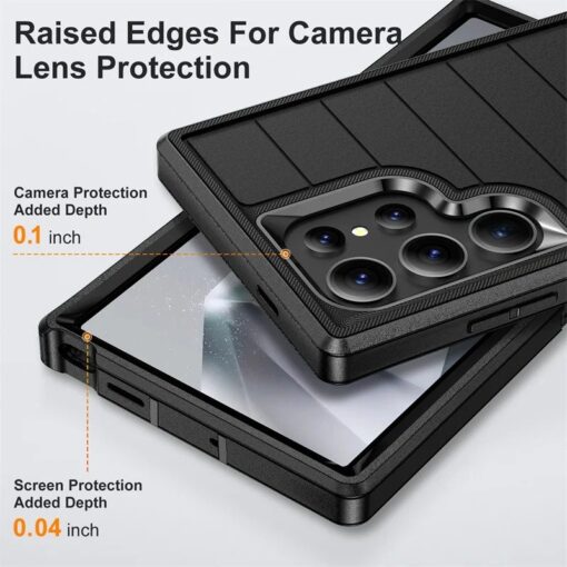 Heavy-Duty Rugged Armor Shockproof Phone Case for Samsung Galaxy S23 Ultra/S24 Ultra Series - Image 3