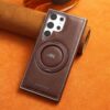 Fun Casery Magnetic Kickstand Shockproof Leather Case for SAMSUNG GALAXY S25/S24 ULTRA SERIES
