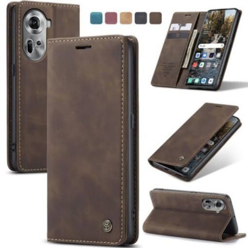 Oppo Reno 11/ Reno 11F/ Reno 11 Pro 5G Series CASEME Premium Quality Leather Flip Cover