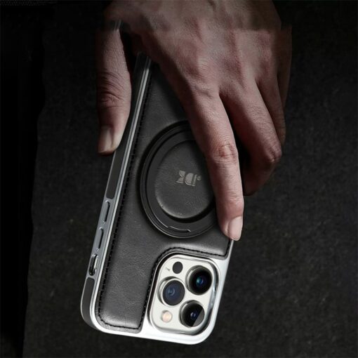 Fun-Casery Magnetic Kickstand Shockproof Leather Case for IPHONE 16/15/14 PRO MAX SERIES - Image 5