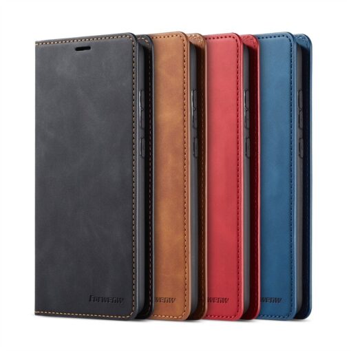 Fornwenw Genuine Leather Flip Cover for iPhone 12 Series - Image 9