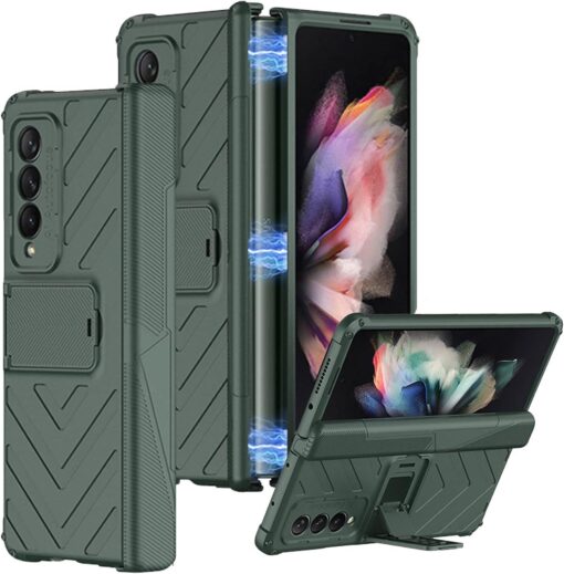 Samsung Galaxy Z Fold 3/4 Case with Stand Adjustable Stand, Magnetic Hinge Cover, Upgrade Drop Shock Resistant Folding Case - Image 9