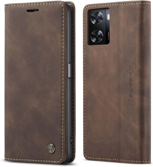 Oppo A57/Oppo A77/A77s CASEME Magnetic Retro Leather Flip Cover - Image 2